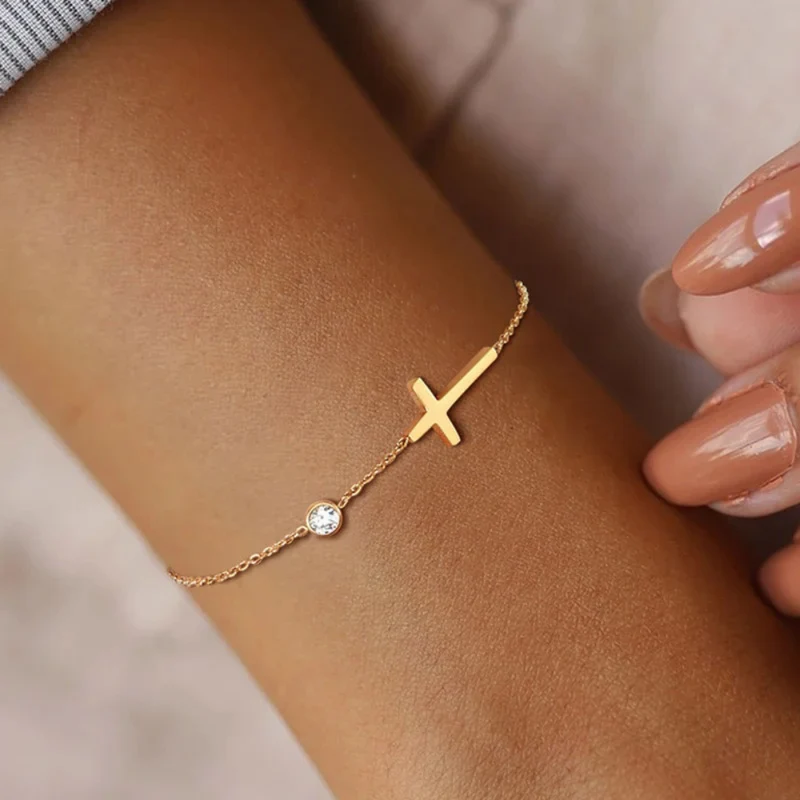 Bracelet Croix Pierre Naissance