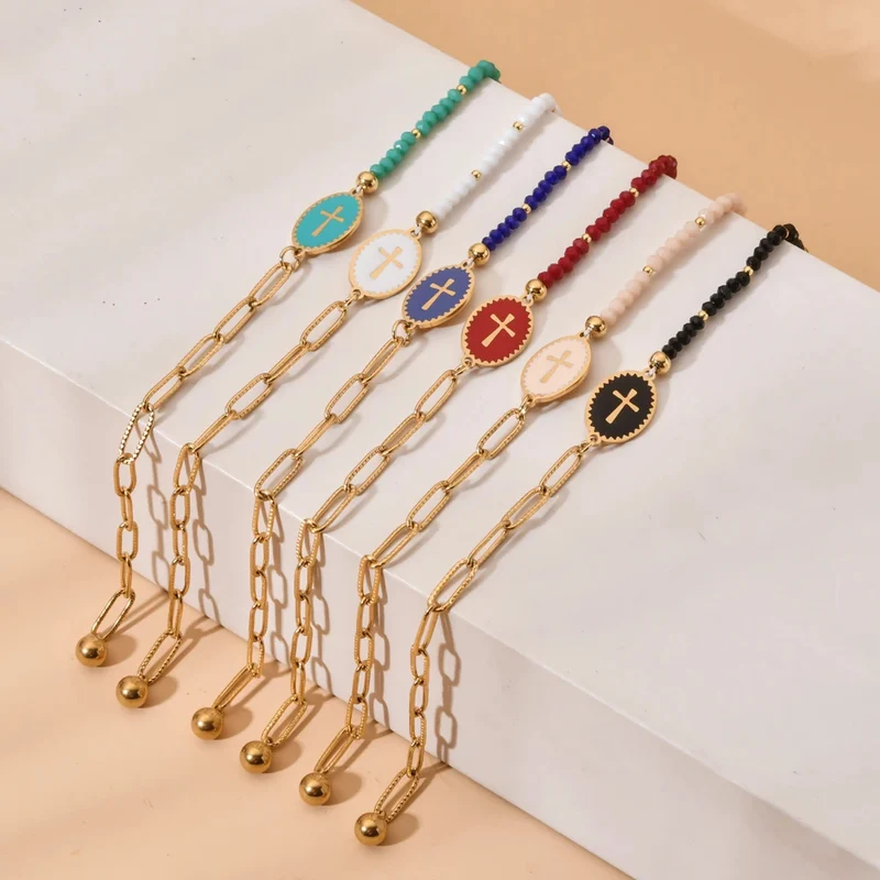Bracelet Croix Couleur