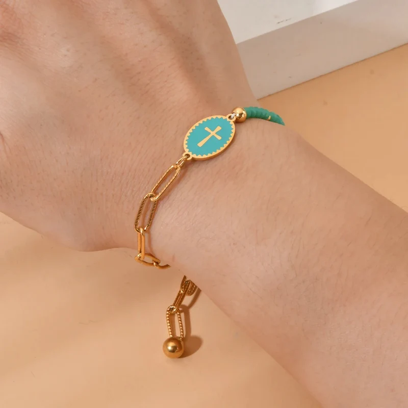 Bracelet Croix Couleur