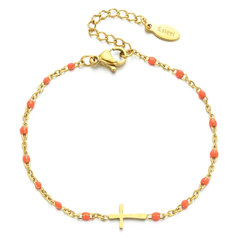 Bracelet Croix Perle