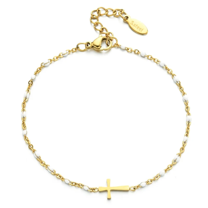 Bracelet Croix Perle