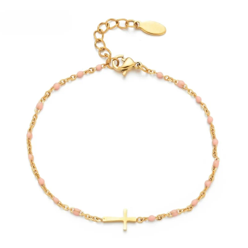 Bracelet Croix Perle