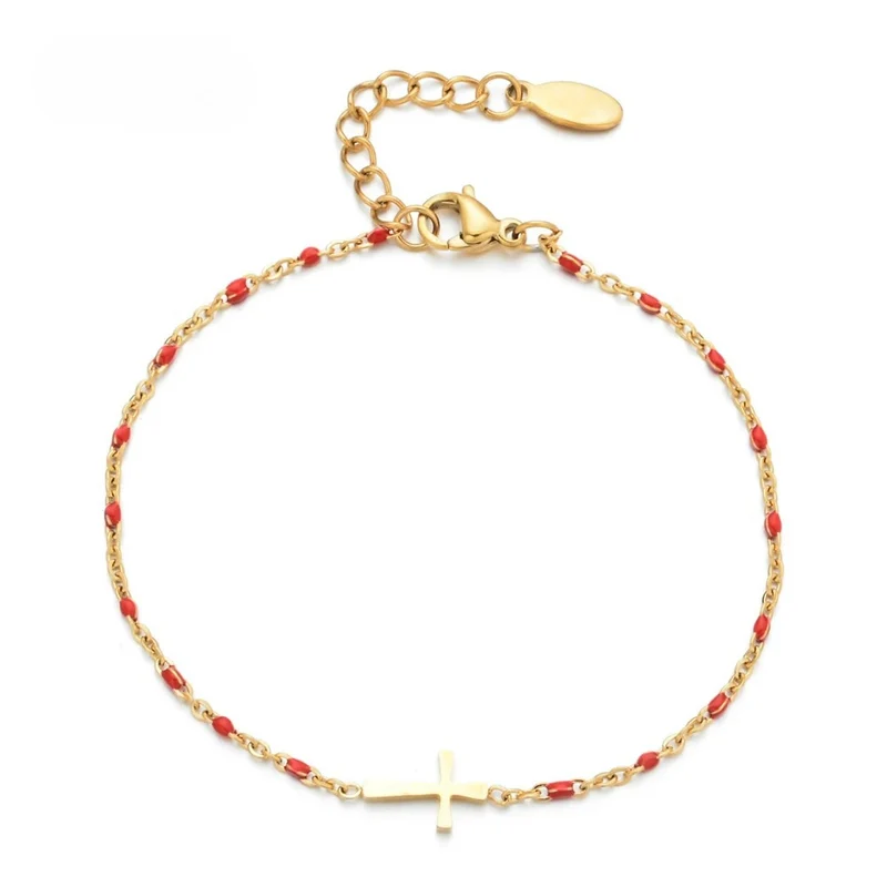 Bracelet Croix Perle