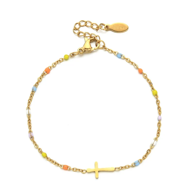 Bracelet Croix Perle