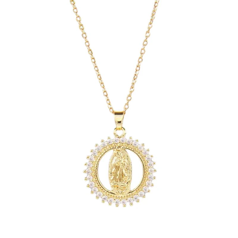Collier Rond Vierge Marie