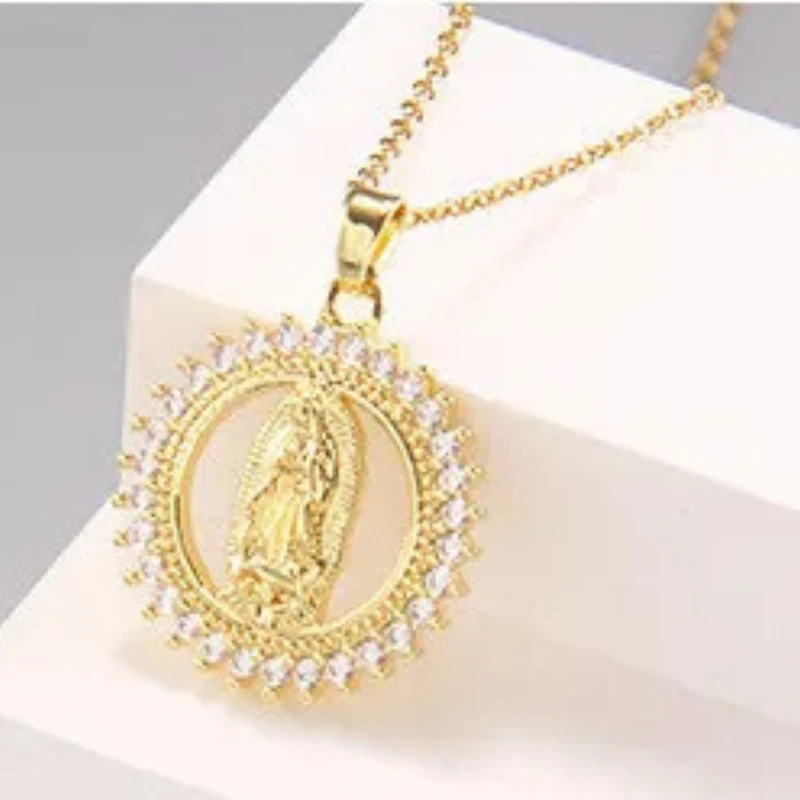 Collier Rond Vierge Marie