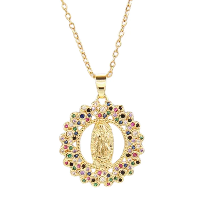 Collier Vierge Marie Coloré