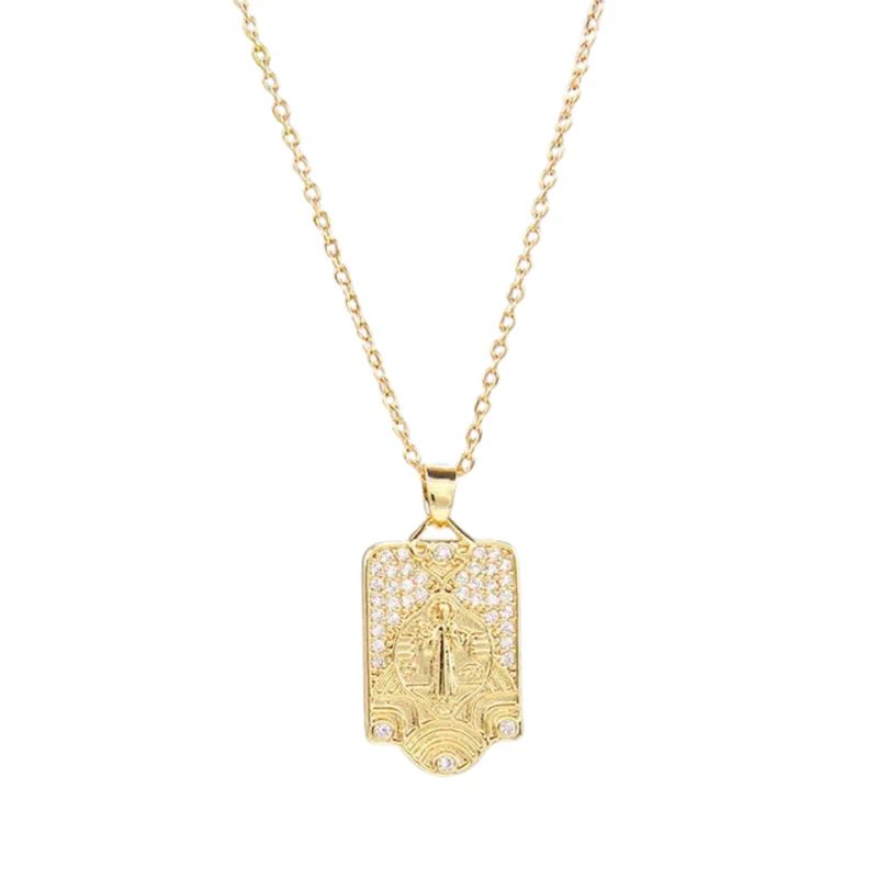 Collier Rectangulaire Vierge Marie