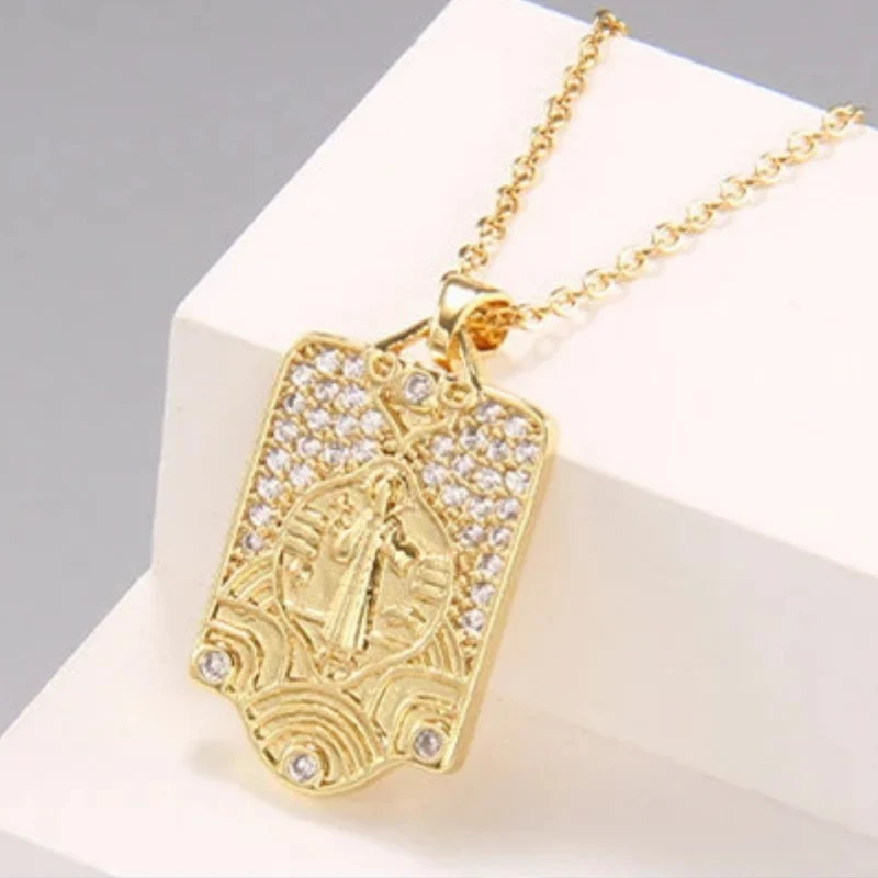 Collier Rectangulaire Vierge Marie