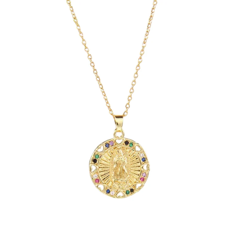 Collier Médaillon Vierge Marie Or