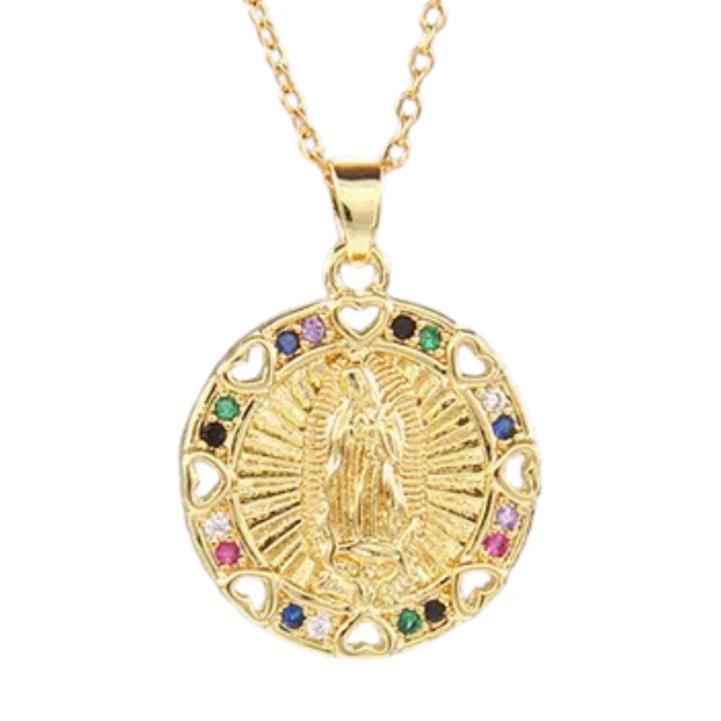 Collier Médaillon Vierge Marie Or