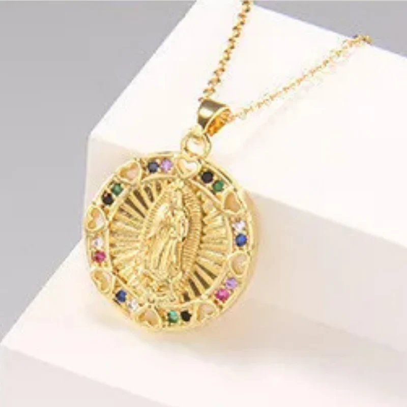 Collier Médaillon Vierge Marie Or