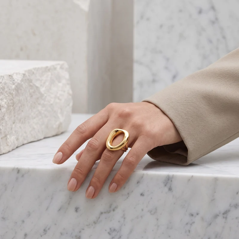 Bague anneau irrégulière