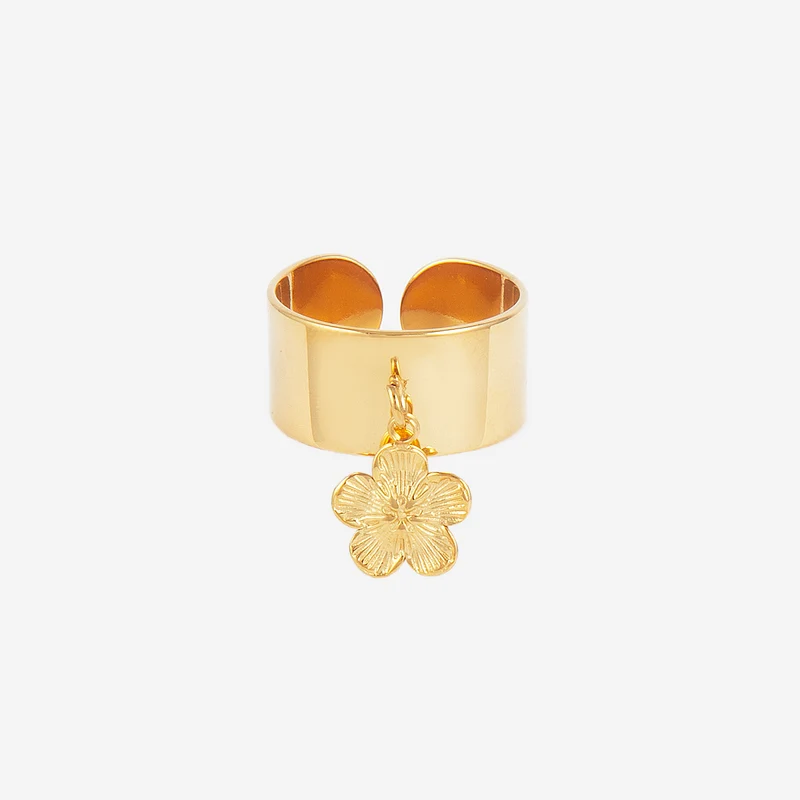 Bague breloque fleur