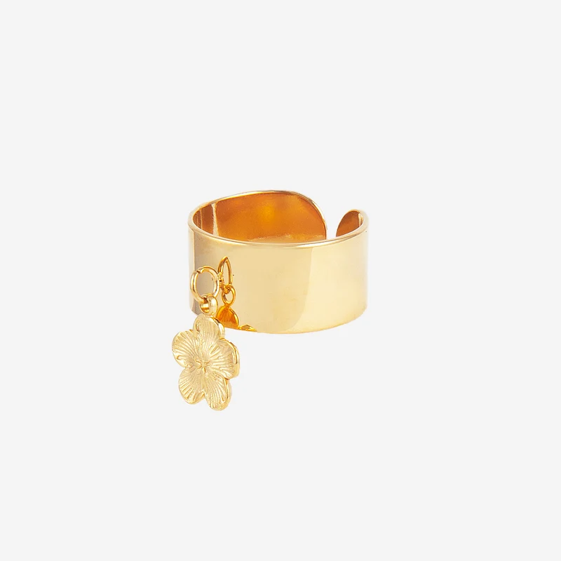 Bague breloque fleur