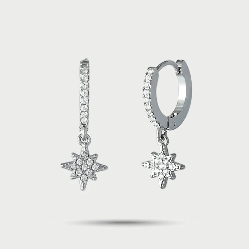 Créoles strass étoilées