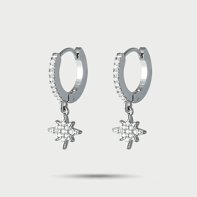 Créoles strass étoilées