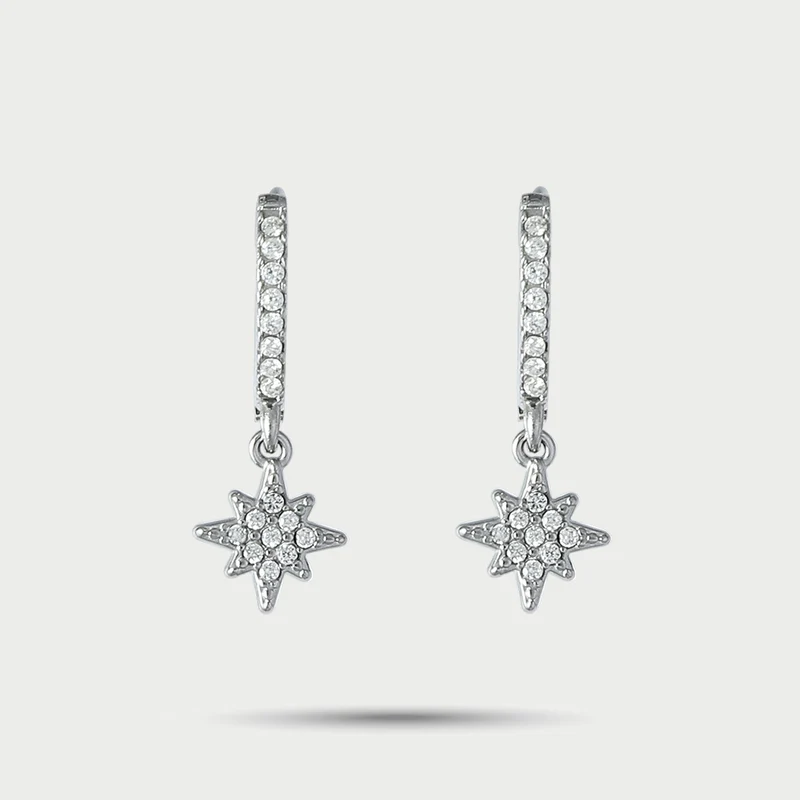 Créoles strass étoilées
