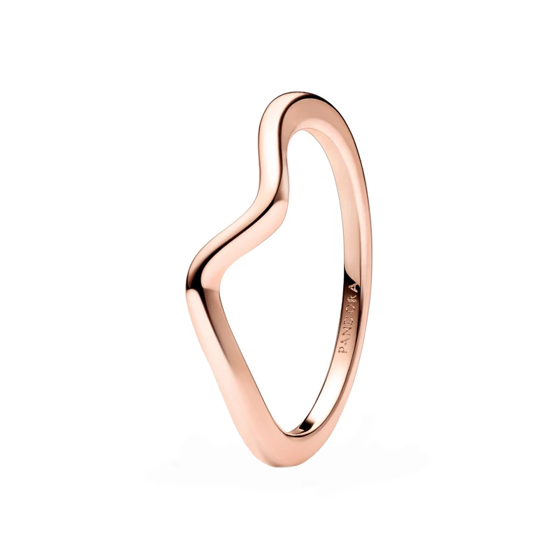 Pandora Timeless Wave Ring Rose Gold Plated 183095C00-52