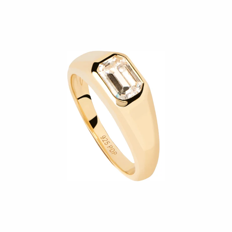 P D Paola The New Essentials Femmes Bague Plaqué or 18 carats AN01-985-10