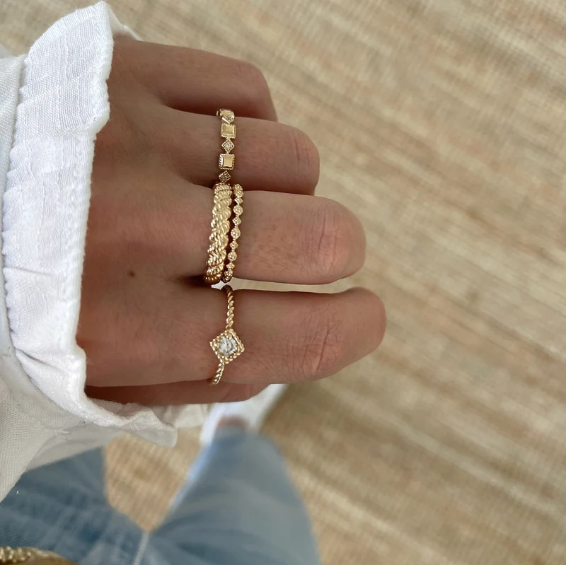 Bague "Wendy" plaqué or