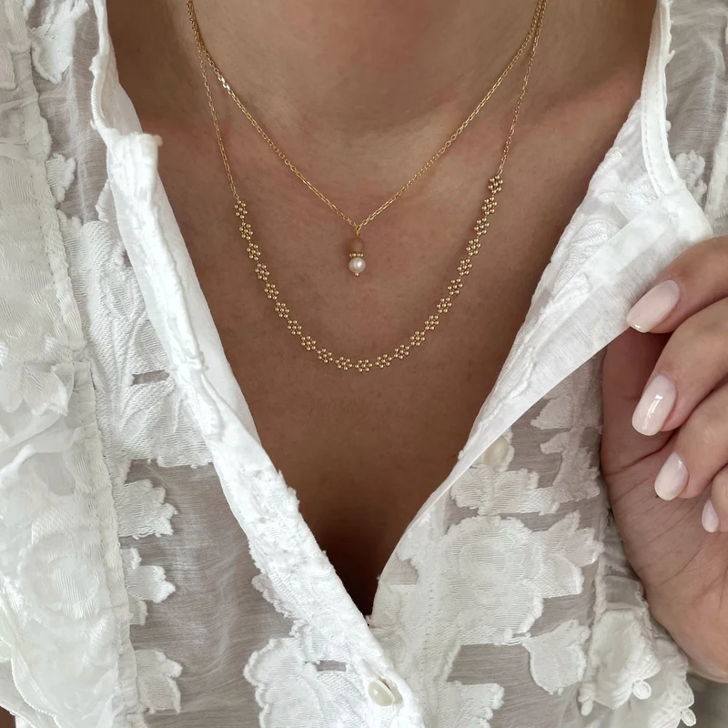 Collier "Hortense" plaqué or