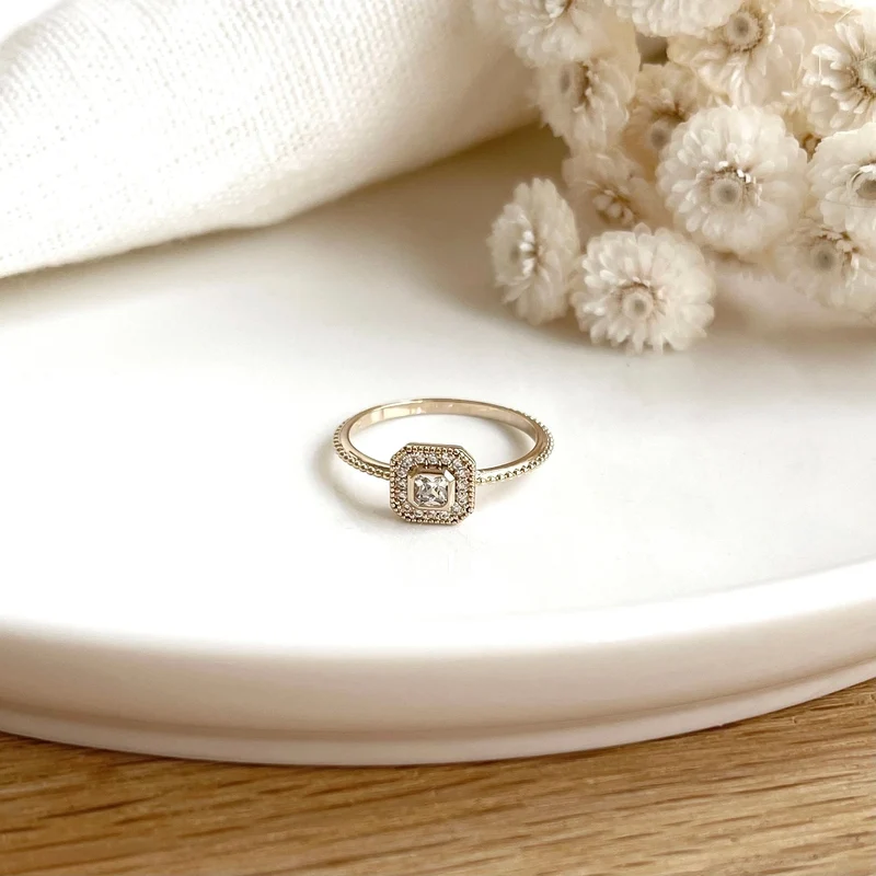 Bague "Tiffany" plaqué or