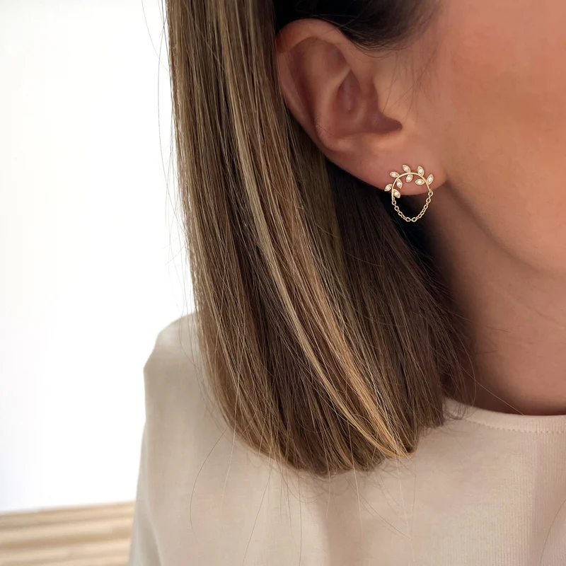 Boucles d'oreilles "Héloïse" plaqué or