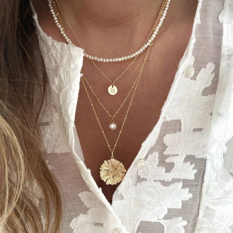 Collier "Harumi" plaqué or