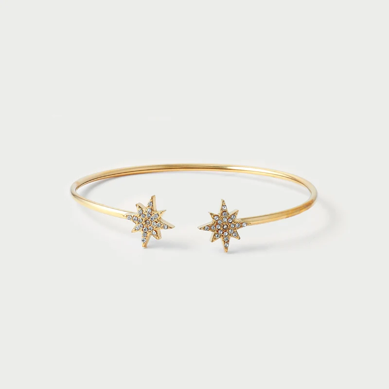Jonc ouverte strass étoile