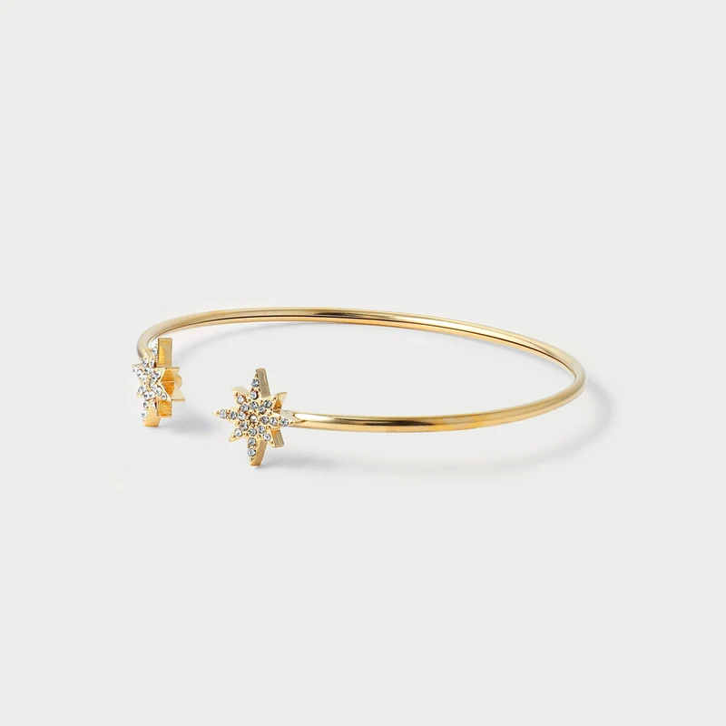 Jonc ouverte strass étoile
