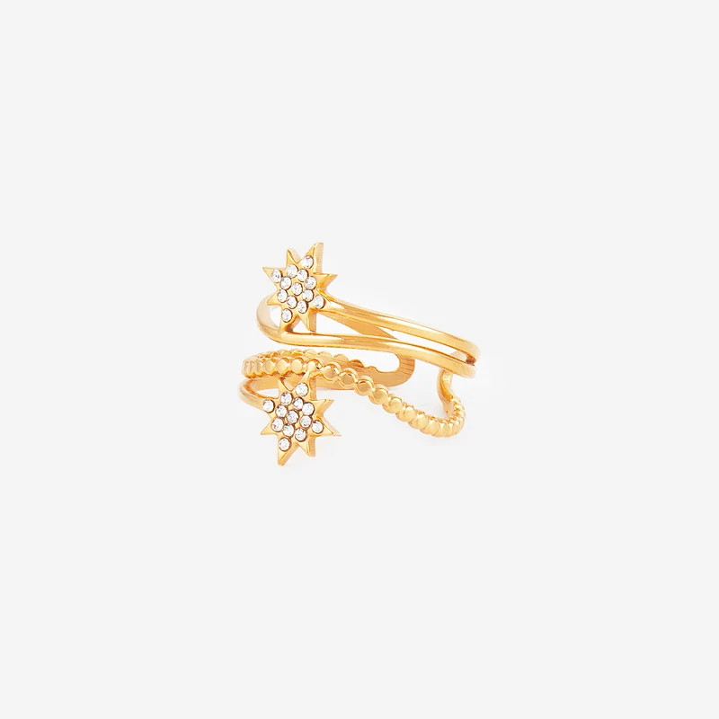 Bague multirangs étoile