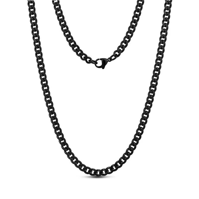 Chaîne à maillons cubains mats de 5 mm
