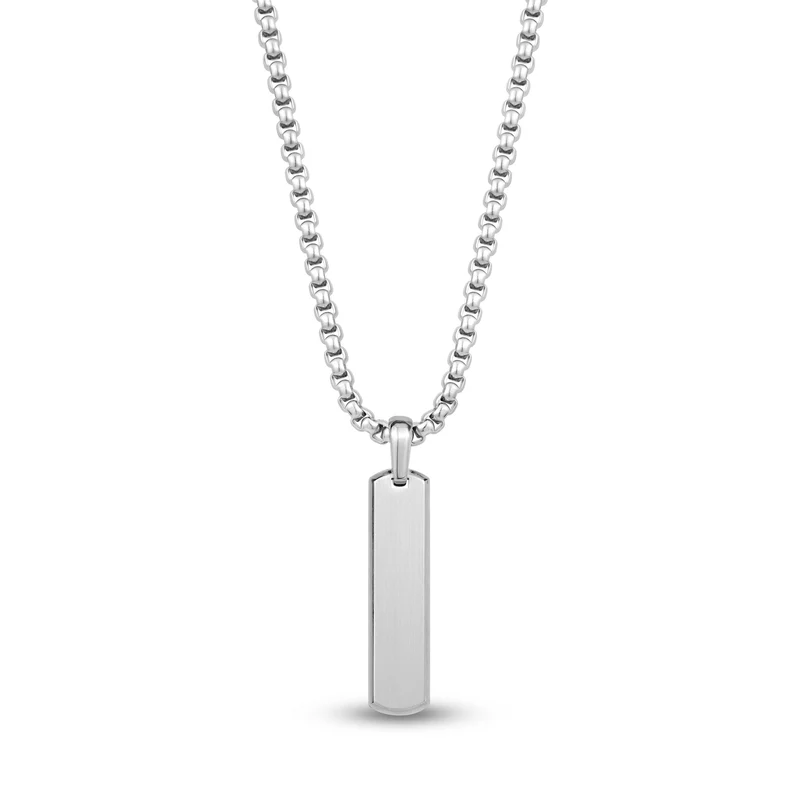 Pendentif en forme de barre à bord biseauté