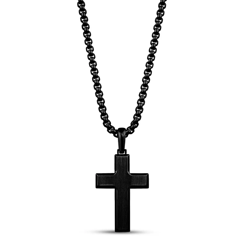 Pendentif croix à bord biseauté