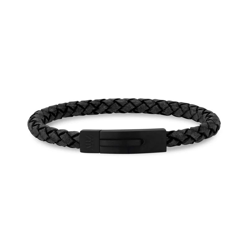 Bracelet en cuir gris | 6MM