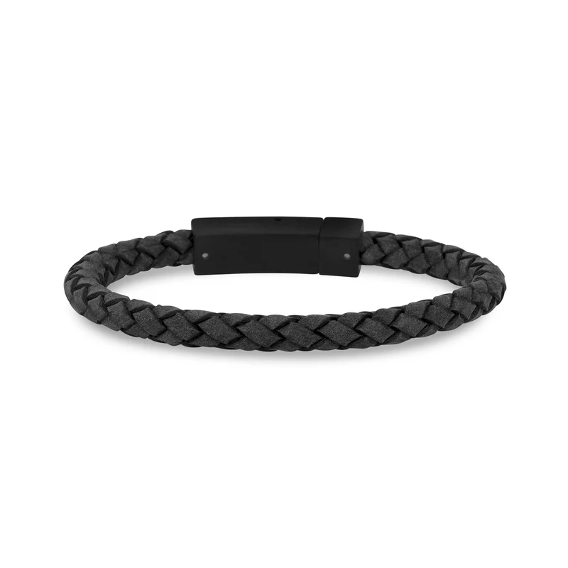 Bracelet en cuir gris | 6MM