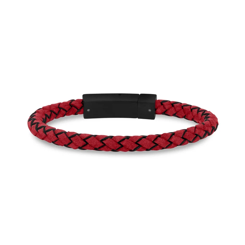 Bracelet en cuir rouge | 6MM