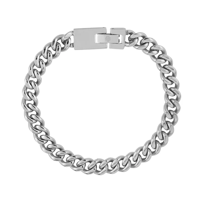 Bracelet gravable à maillons cubains 8 mm
