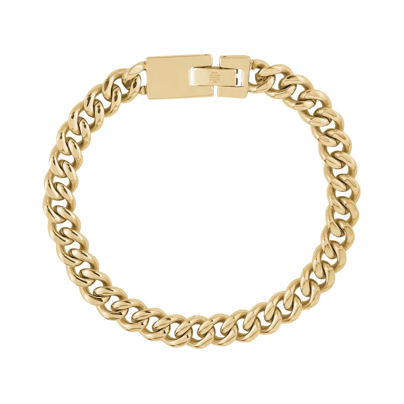 Bracelet gravable à maillons cubains 8 mm