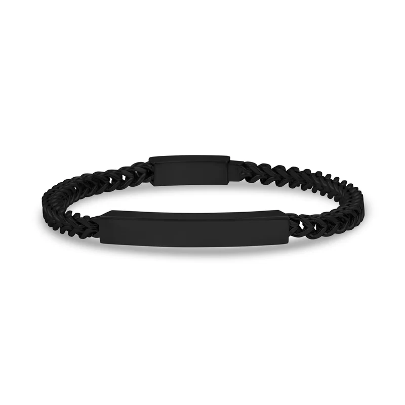 Bracelet d'identification à maillons franco de 4 mm