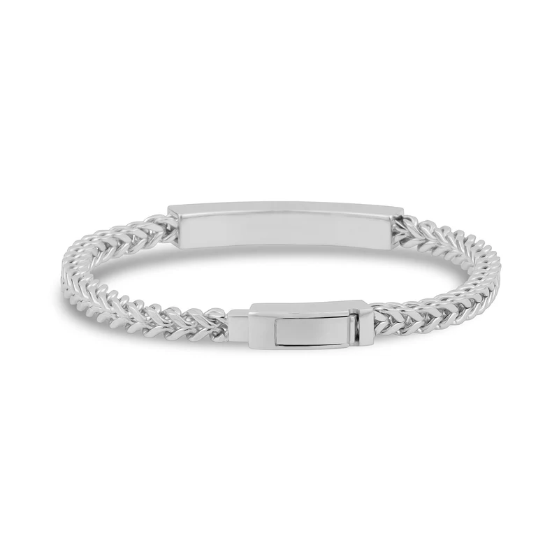 Bracelet d'identification à maillons franco de 4 mm