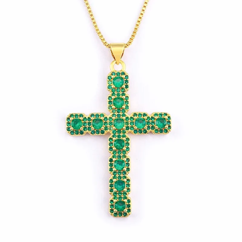 Collier Croix Verte