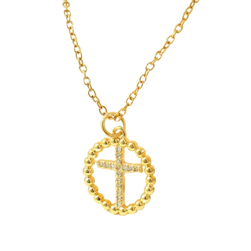 Collier Croix Cercle