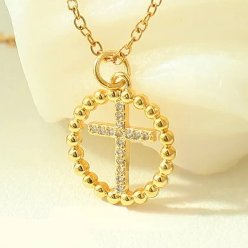 Collier Croix Cercle