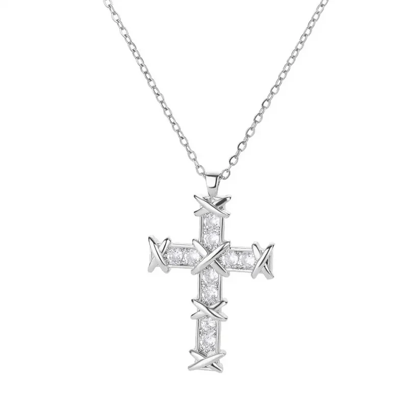 Collier Croix Barbelé