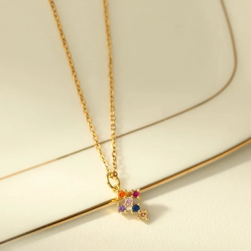 Collier Petite Croix Multicolore