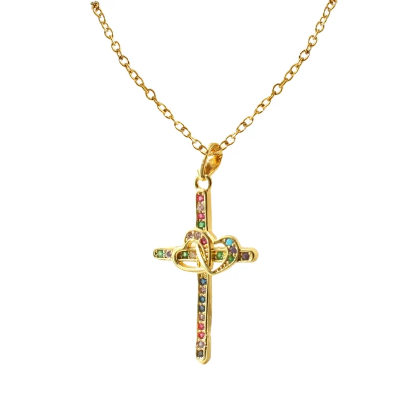 Collier Croix Cœur