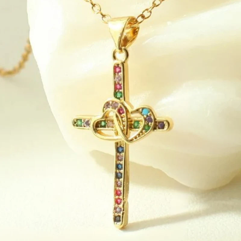 Collier Croix Cœur