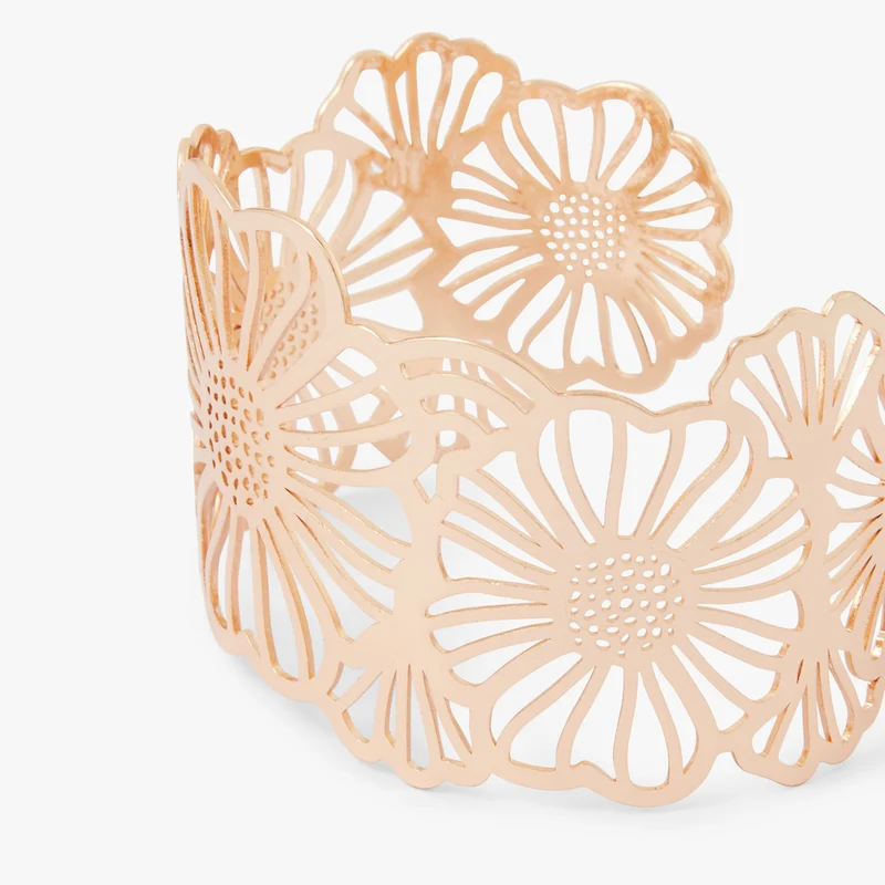 Bracelet manchette fleurs